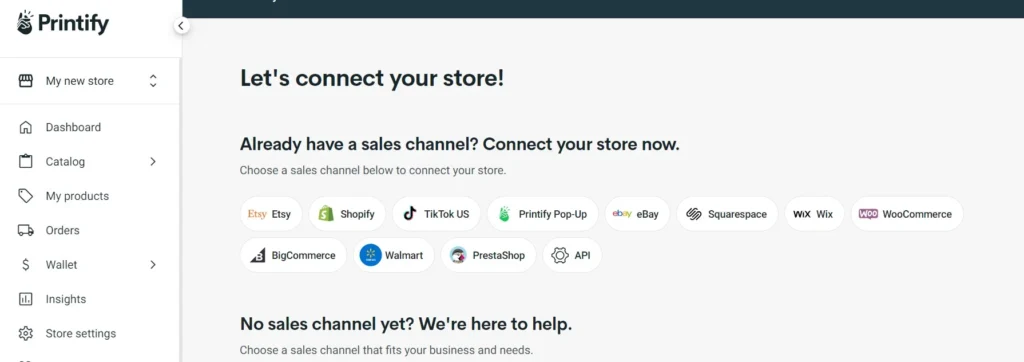 Printify Connect  Your Store