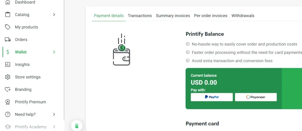 Best payment withdrawal method printify